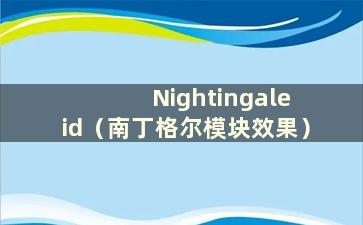 Nightingale id（南丁格尔模块效果）